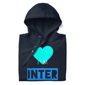 Inter Milan Fleece Hoodie: &quot;I Heart Inter&quot; 2025 Collection