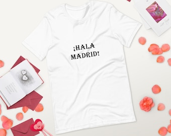 Hala Madrid T-Shirt: Real Madrid Spanish Slogan Tee