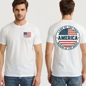Patriotic 4th of July T-Shirt – Vintage American Flag EST. 1776 USA Independence Day Shirt