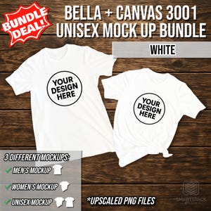 White Bella Canvas 3001 Mockups, Bella Canvas 3001 Unisex Mockup, Bella Canvas T Shirt Mockup, Bella Canvas Model Mockup, White Shirt Mockup