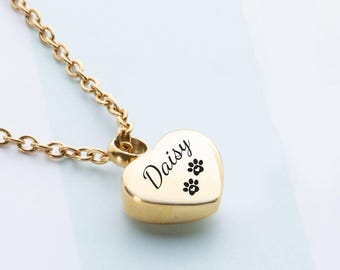 Personalized Heart Urn Necklace: Stainless Steel Cremation Jewelry