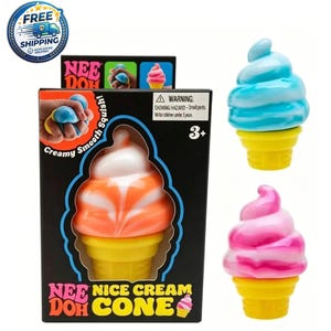 NeeDoh Nice Cream Cone Squishy – Fidgetleksak med glass, stresslindrande sensorisk lek