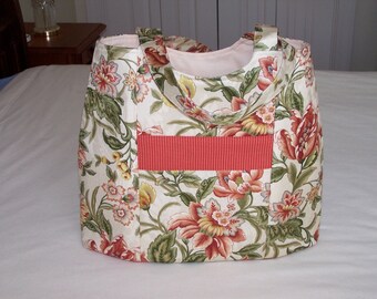 Floral and Striped Tote
