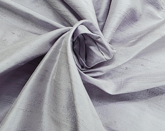 Gray Lavender Silk Dupioni Fabric: 54" Wide Shantung Silk by the Yard