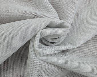 White Silver Metallic English Net Fabric: Soft Tulle for Veils & Capes