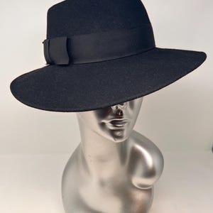 Strata Of London In The Belfry Black Wool Felt Women’s Hat Made In England