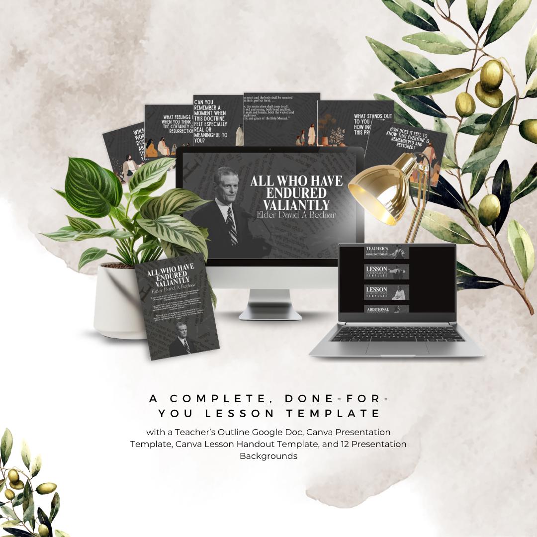 Valiantly Example April 2026 General Conference Lesson Help -