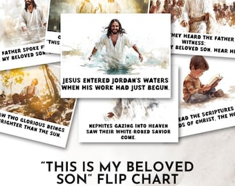 LDS Primary "This is My Beloved Son" Cartoon Horizontal Flip Chart || Primary Chorister || Primary Music Leaders
