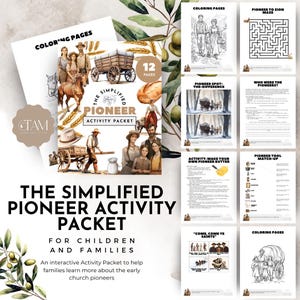 Pioneer Day Lesson and Activities, LDS Pioneers, Christian Activities, LDS Lessons, Family Home Evening, LDS Activities, July 24