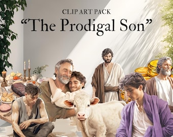 LDS Clip Art "Prodigal Son" Christian Art, Stickers, Scrapbooking, Invitations, Lessons