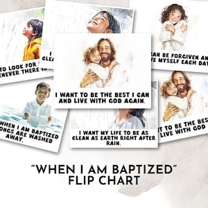 LDS Primary &quot;When I Am Baptized&quot; Cartoon Horizontal Flip Chart || Primary Chorister || Primary Music Leaders