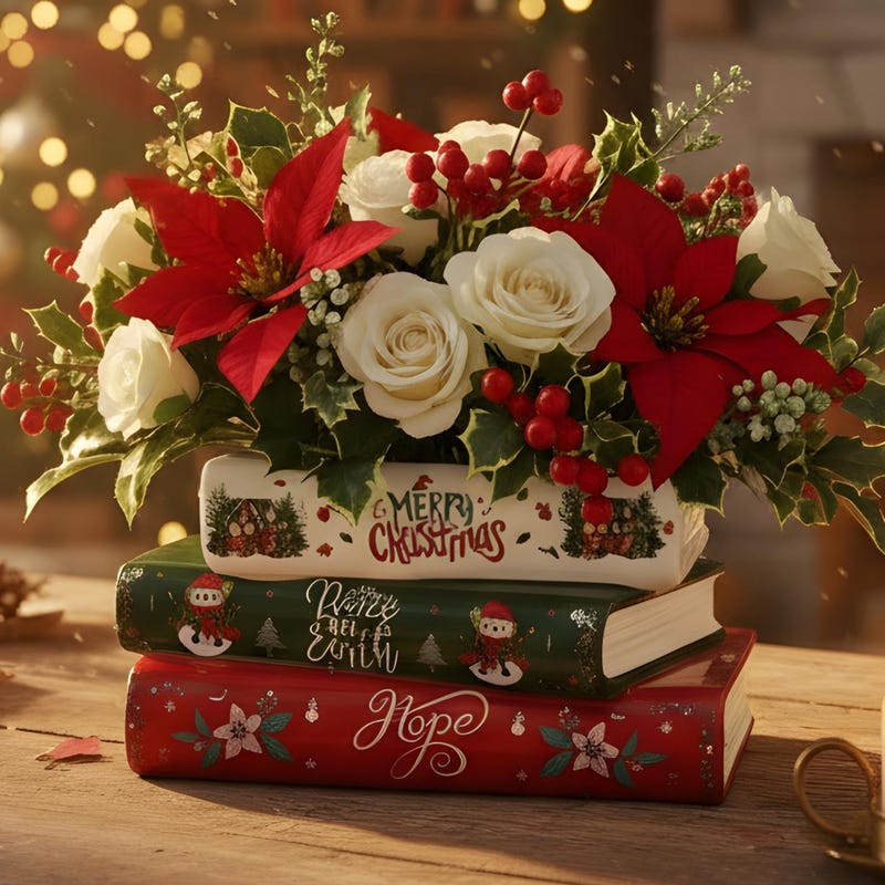 Christmas stacked clear blocks