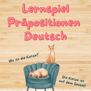 Lärandespel med tyska prepositioner | Tärningsspel med dativ och ackusativ | Utskrivbar mall i A3-format för föräldrar och lärare