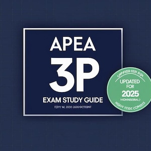 APEA 3P STUDY GUIDE Questions and Answers