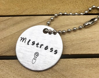 Mistress BDSM Collar Slave Tag, Gorean, Keychain,DDlb Collar, DDlb tag, Submissive Jewelry Submissive Tag, Male Slave Tag, Female Sub Tag