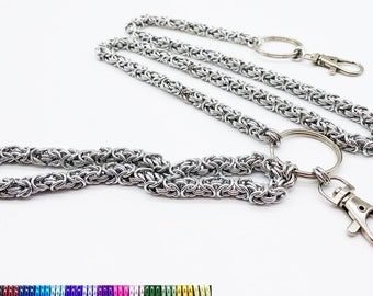 Byzantine Wallet Chain Short Leash Silver Base