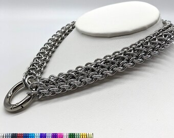 Raven's Braid BDSM Gorean Chainmaile Slave Daywear Collar