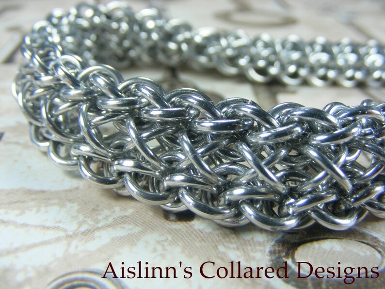 Raven/'s Braid BDSM Gorean Chainmaile Slave Daywear Collar