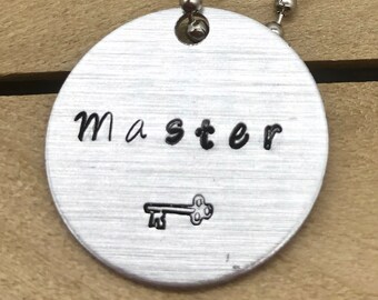 Master BDSM Collar Slave Tag, Gorean, Keychain,DDlb Collar, DDlb tag, Submissive Jewelry Submissive Tag, Male Slave Tag, Female Sub Tag