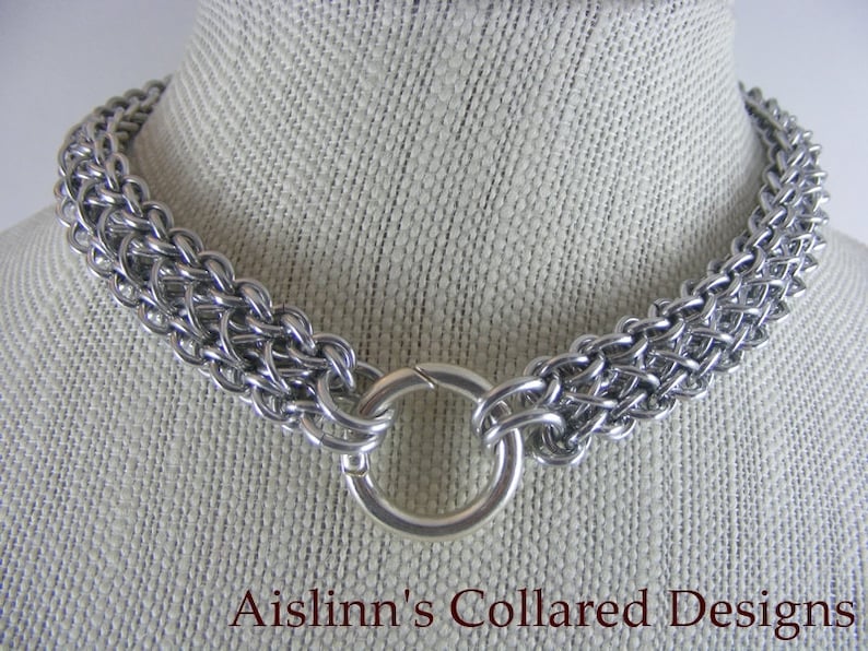 Raven/'s Braid BDSM Gorean Chainmaile Slave Daywear Collar