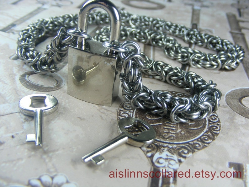 Stainless Steel BDSM Slave Collar Choker Necklace With Lock Etsy