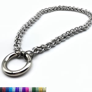 BDSM Gorean Slave Collar JPL with O-Ring Clasp image 1