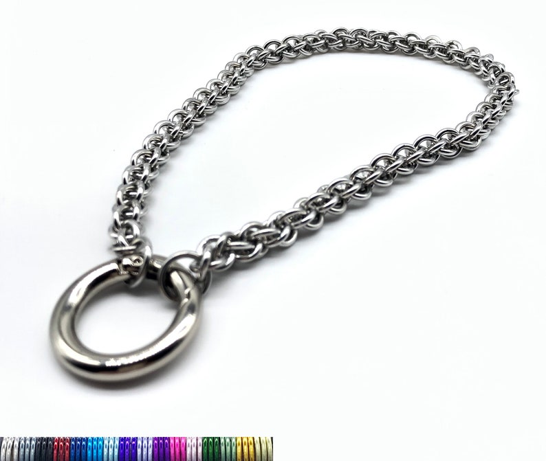 BDSM Gorean Slave Collar JPL with O-Ring Clasp image 1