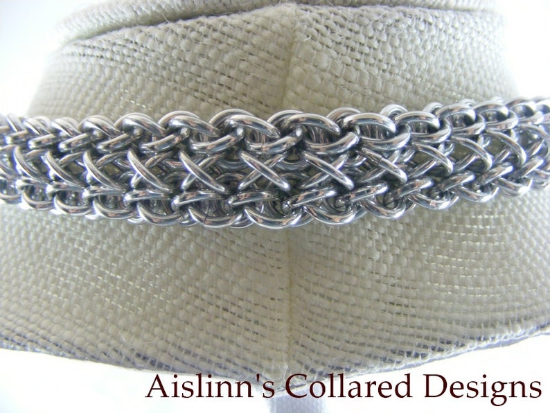 Raven/'s Braid BDSM Gorean Chainmaile Slave Daywear Collar