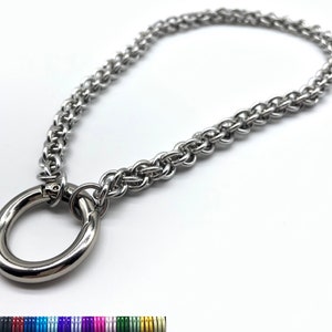 BDSM Gorean Slave Collar JPL with O-Ring Clasp image 2