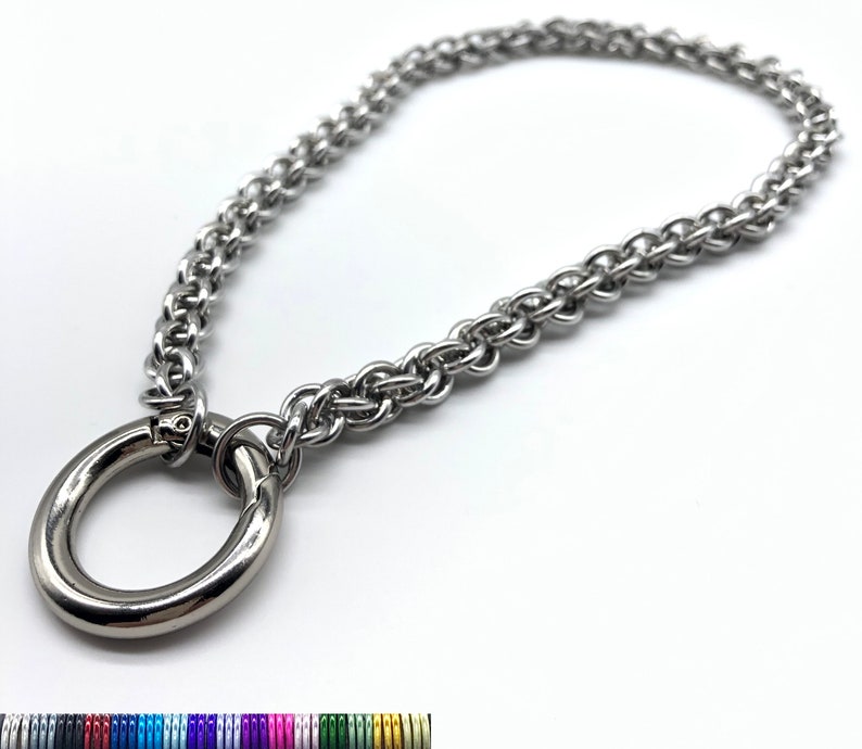 BDSM Gorean Slave Collar JPL with O-Ring Clasp image 2