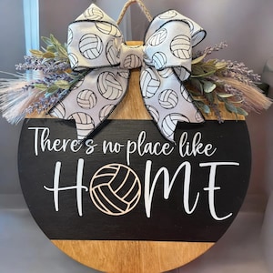 Volleyball Decor, Welcome Sign, Wood Door Sign, Home Sign, Volleyball Sign, Rustic Sign