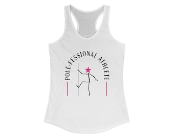 Professionele paaldanser: tanktop voor paaldansen met racerback, fitnesstop voor paaldansen, uniseks tanktop voor paaldansen, kleding voor dansstudio's