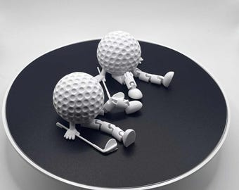 2 Pelotas de Golf Buddy – Figuras Articuladas – Regalo Original para Golfistas – Set de 2