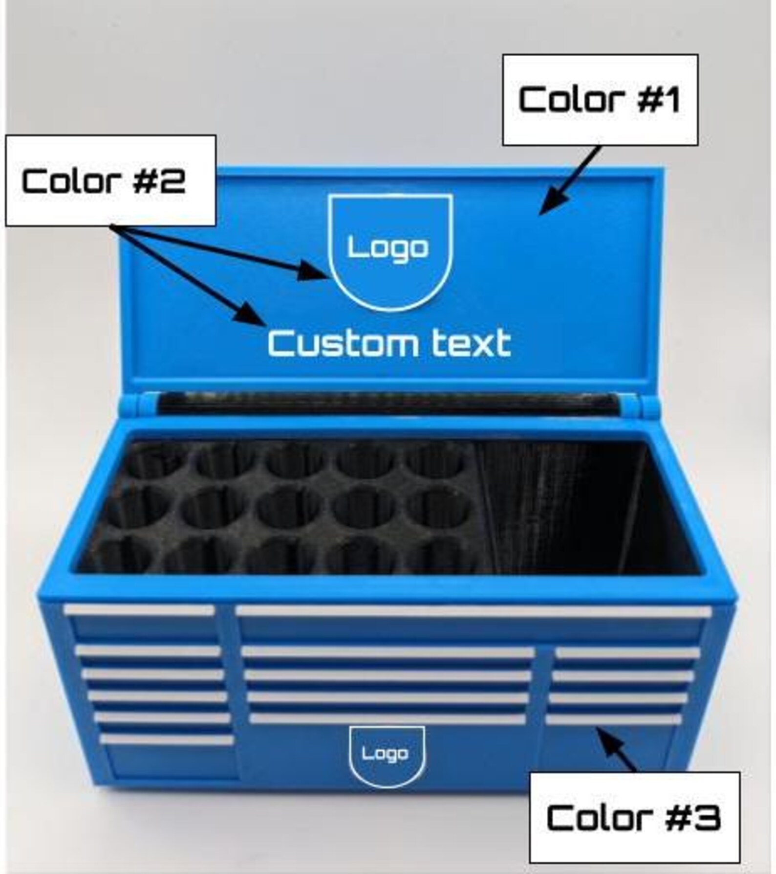 Customizable Desk Organizer – Mini Toolbox Pen Holder | Office ...