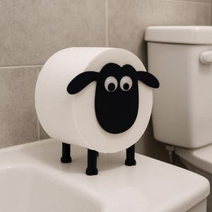 Funny Sheep Toilet Paper Holder – 3D Printed Bathroom Decoration