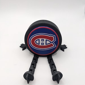 Hockey Puck Little Guy – Montreal Canadiens | Articulated NHL Figurine | Hockey Fan Gift & Shelf Sitter Decor