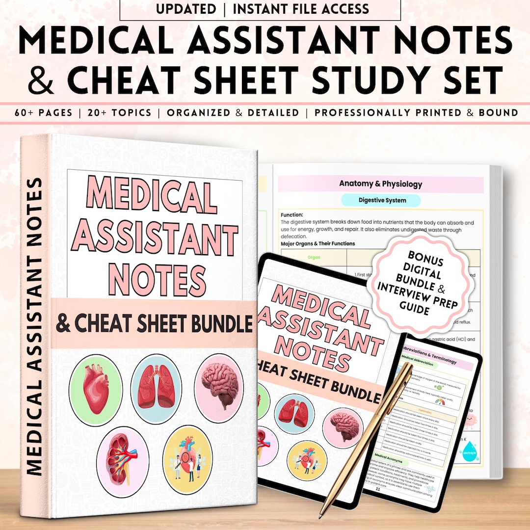Medical Assistant Study Guide (physical Book) | Notes & Cheat Sheets ...