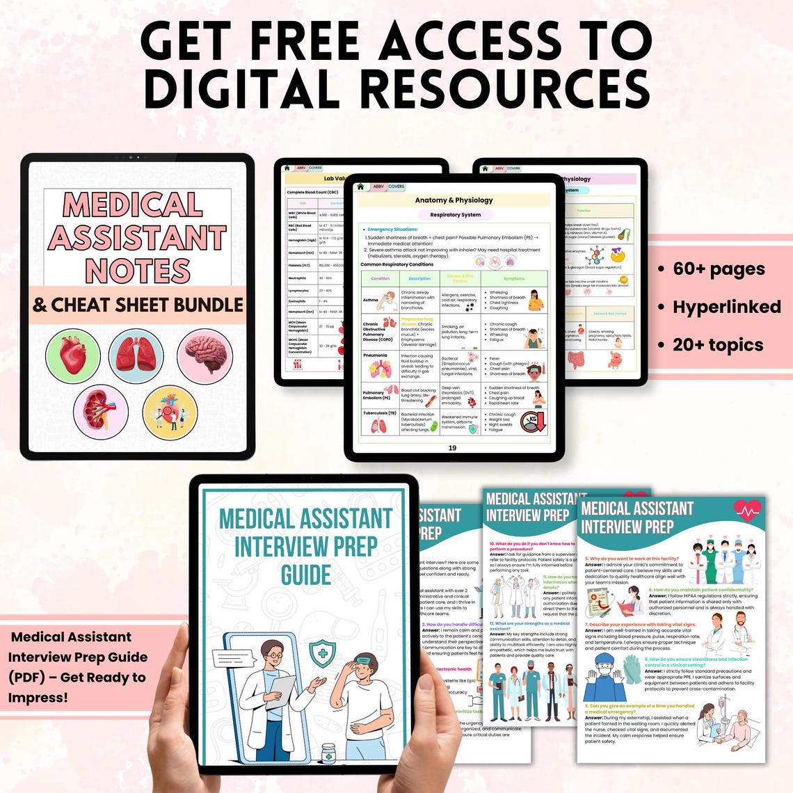 Medical Assistant Study Guide (physical Book) | Notes &amp; Cheat Sheets Bundle | Clinical Skills ...