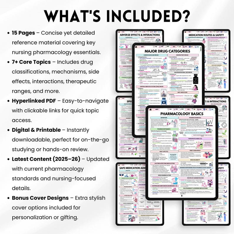 Nursing Pharmacology Study Guide PDF | NCLEX Drug Reference ...