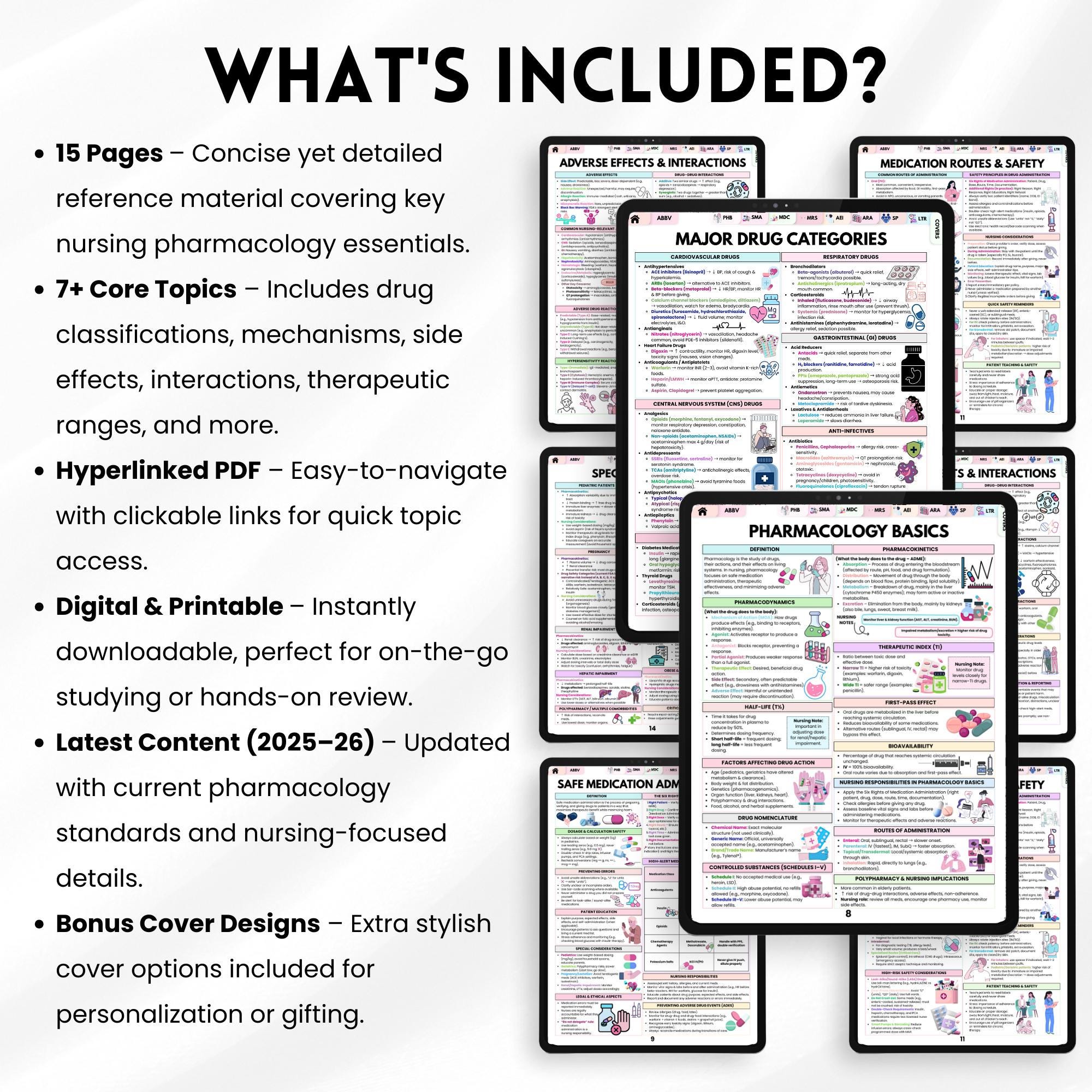 Nursing Pharmacology Study Guide PDF | NCLEX Drug Reference ...