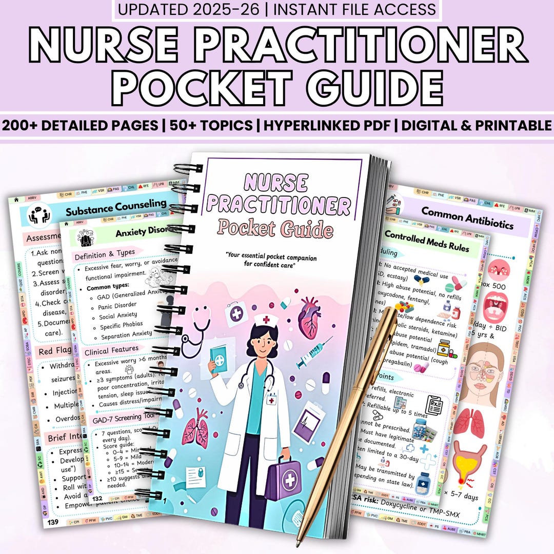 General Practintioner Reference Guide Nurse Practitioner Pocket Study Guide | NP Exam Prep Book | 200+ Pages ...