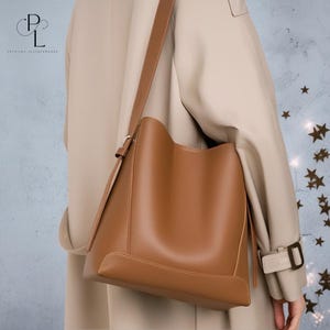 Leder Handtasche Weiche Große Beuteltasche, Beuteltasche für den täglichen Gebrauch, Trendige Leder Tragetasche für Frauen mit Schultergurt, Umhängetasche