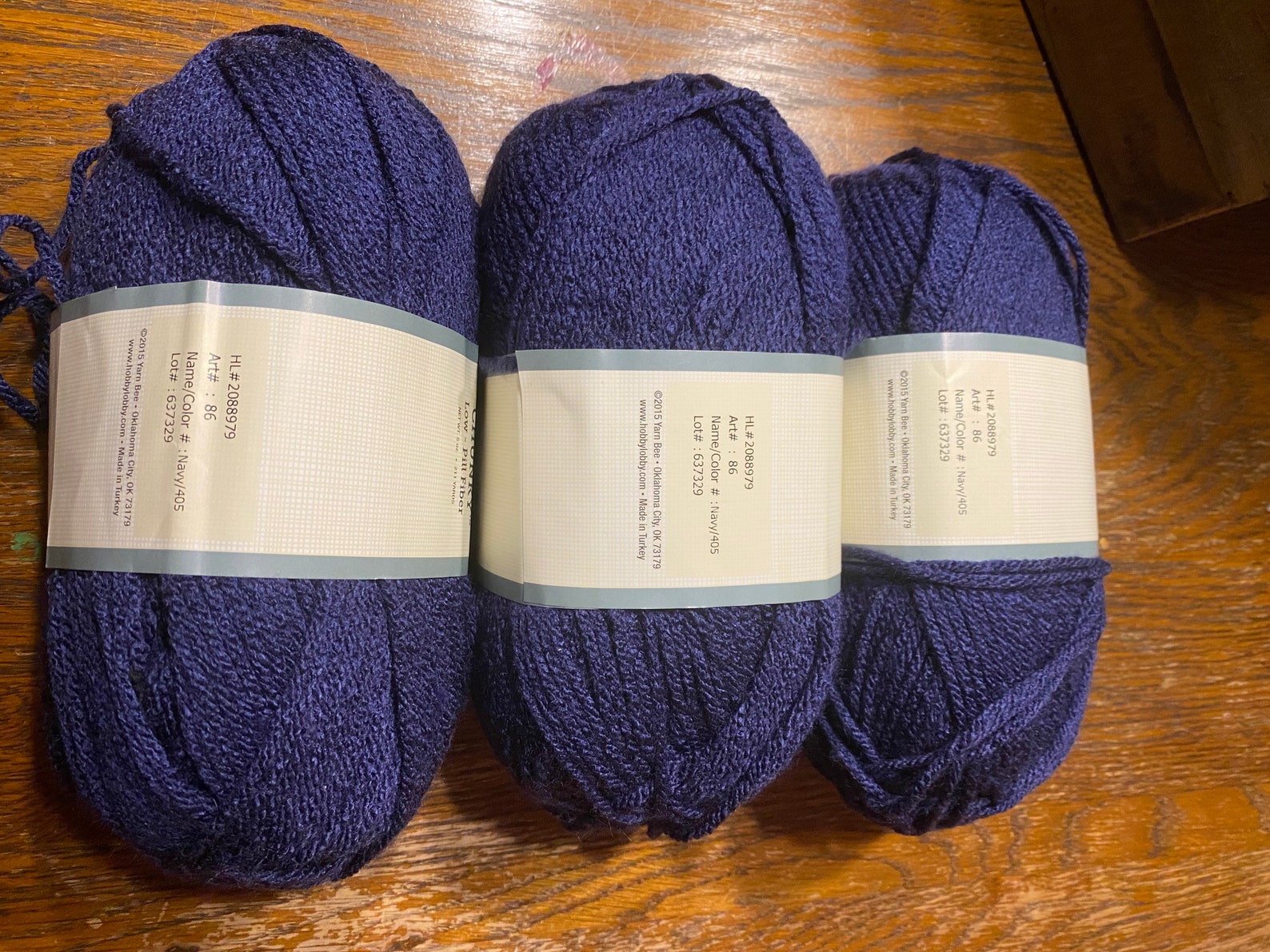 Yarn Bee Soft and Sleek Chunky Madeas de hilo Navy/405 Etsy