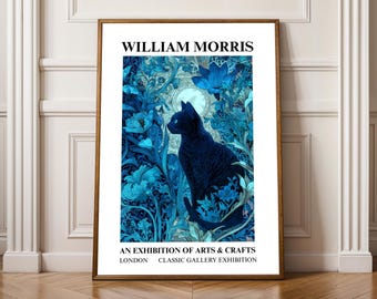 William Morris Black Cat Print: Vintage Fine Art Poster - Etsy