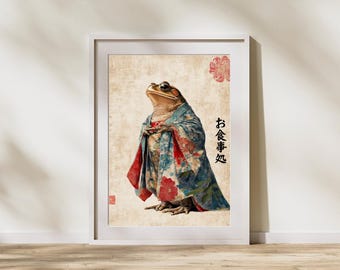 Japanese Vintage Frog Art - Matsumoto Hoji Wall Art - Animal Poster ...