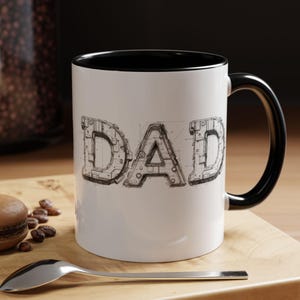 Unique Graphic Coffee Mug for Tech Lovers, Perfect Gift for Dad, Birthday, Father&#39;s Day, Office Decor, Black Accent