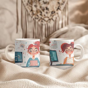 Mug for tech lovers, gift for programmers, gift for programmer moms, office workers or teleworkers, birthday gift, gift for mom