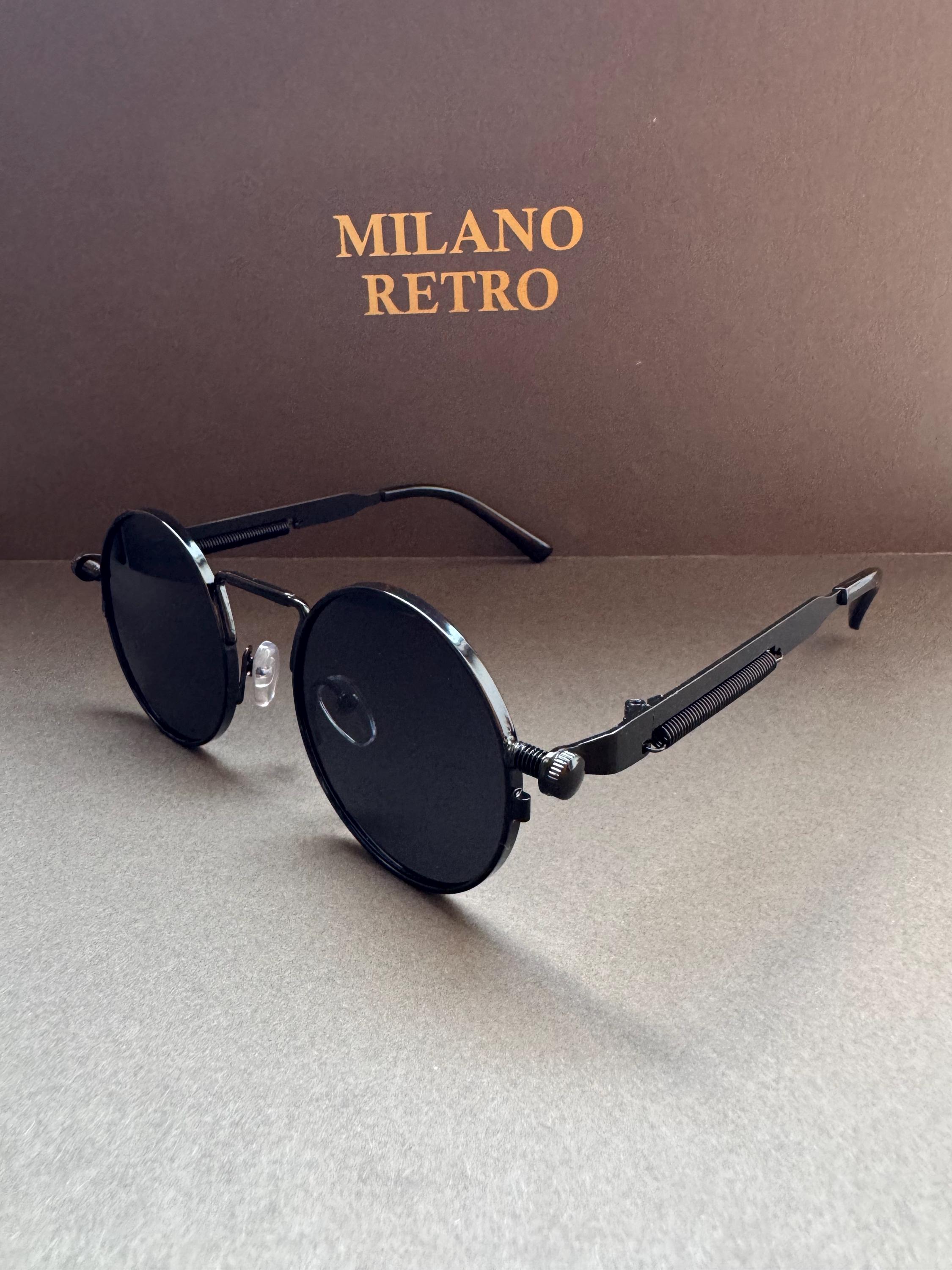 【archive】round black sunglasses Retro Round Black Sunglasses | Vintage Style UV Protection - Etsy