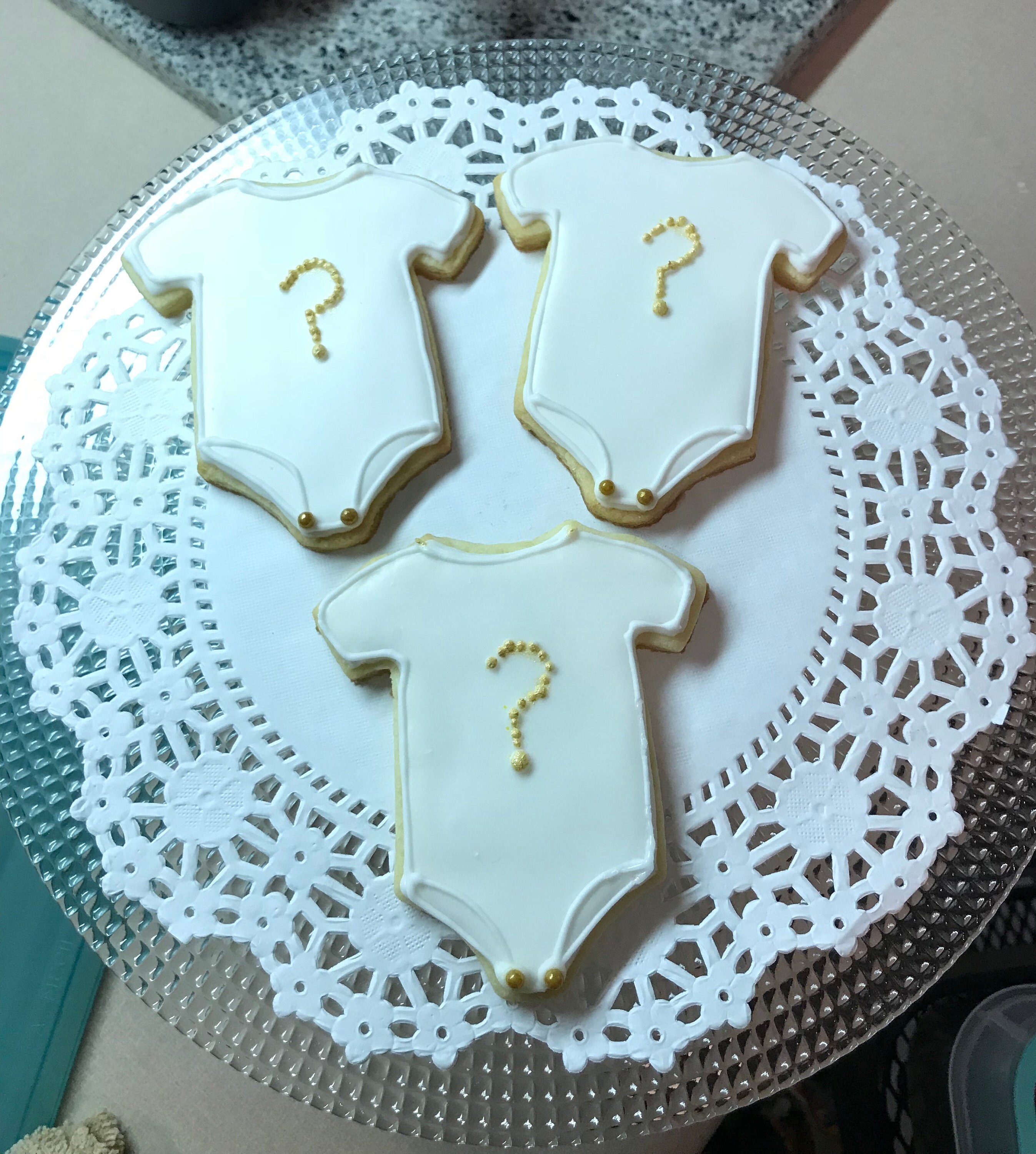 GENDER Reveal Baby Onesies Shower Sugar Cookies Etsy