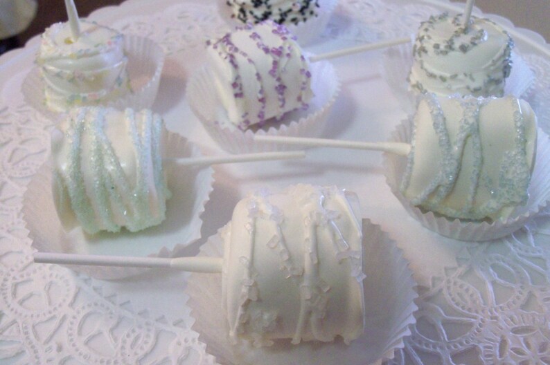 Marshmallow POPS Elegant Wedding Favors Bridal Showers Baby Etsy